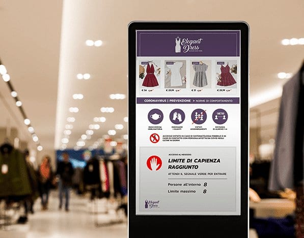 DisplayUp Sentinel riconoscono e verificano il numero di persone presenti all’interno di un locale