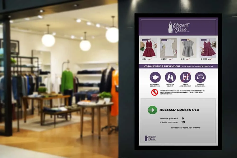 L'app grazie a dei sensori conta le persone in entrata in un locale e contingenta gli accessi